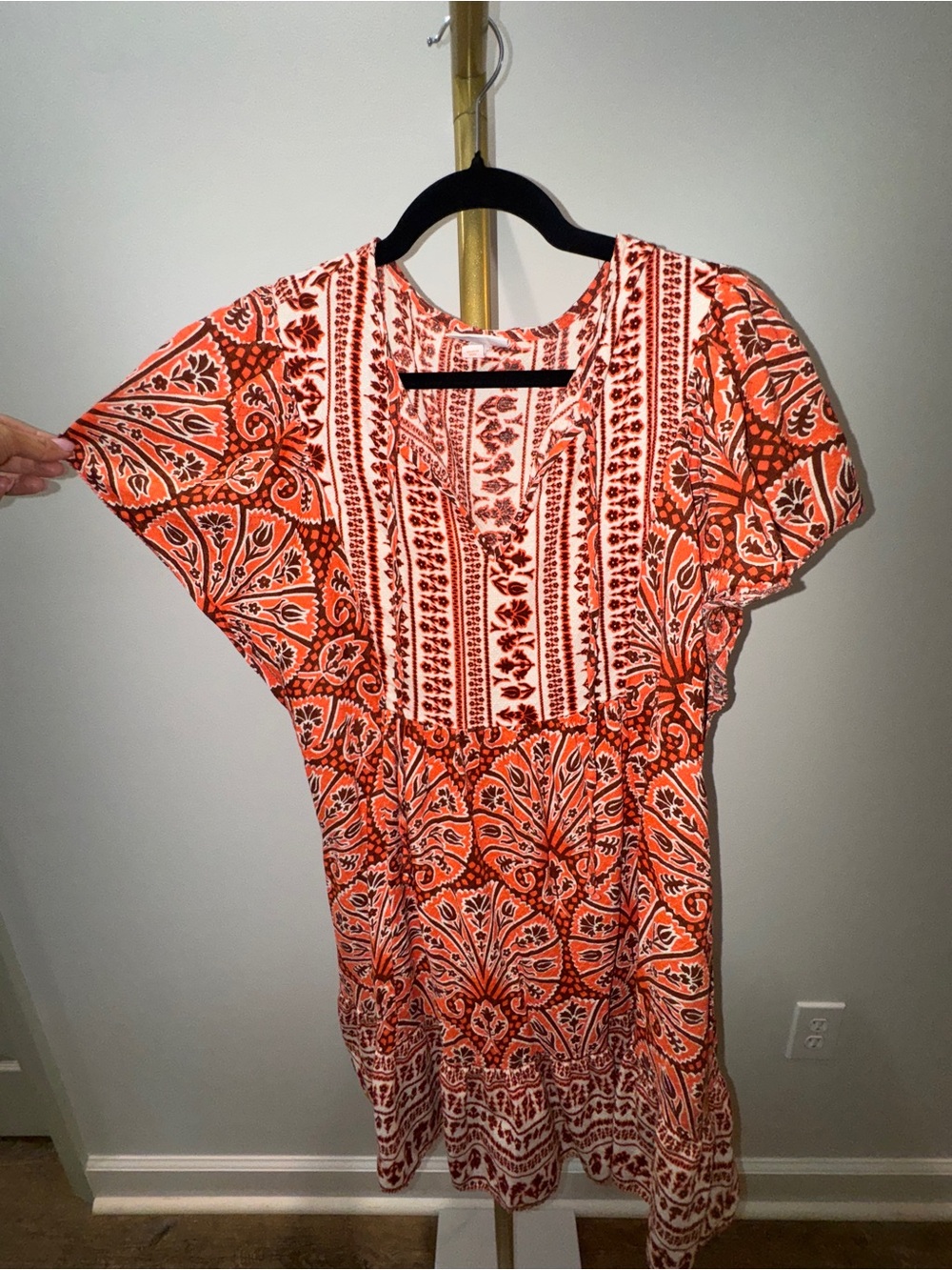 Knox Rose Orange Paisley Tunic Dress